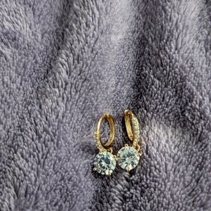 Women's Gold and Silver Crystal Earrings